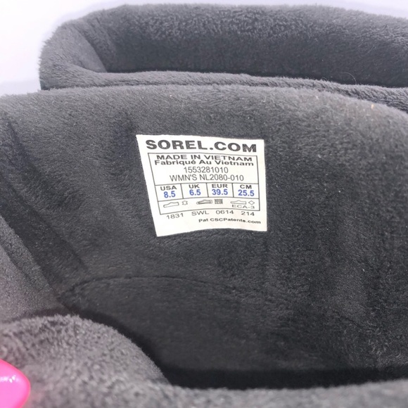 sorel nl2080-010 waterproof glacy quilted 8.5 - Picture 5 of 6